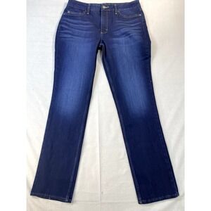 Lee Jeans‎ Women's 12 Long Straight leg Regular Fit Dark Blue Stretch Sculpting